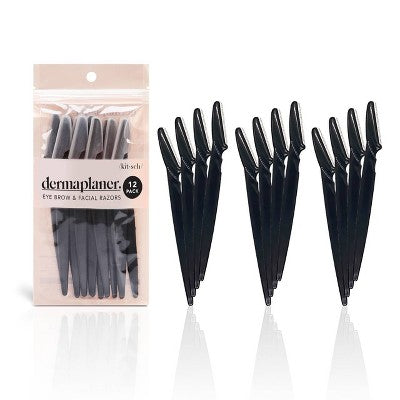 12-Piece Dermaplaning Face Razor Set, Black