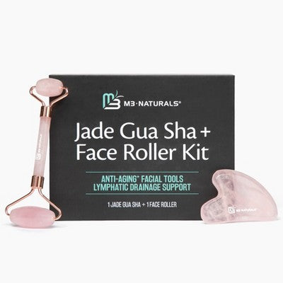 Jade Face Roller and Gua Sha Detox Set