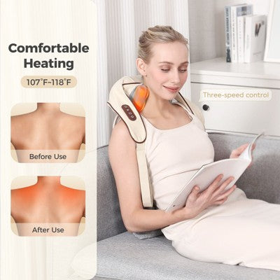 Teendow Heated Neck Shoulder Back Multi-Mode Massager