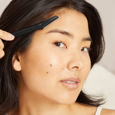 12-Piece Dermaplaning Face Razor Set, Black